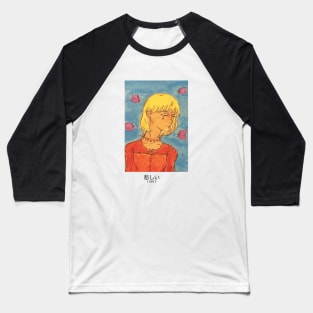 Cute Anime Blonde Girl Crying Baseball T-Shirt